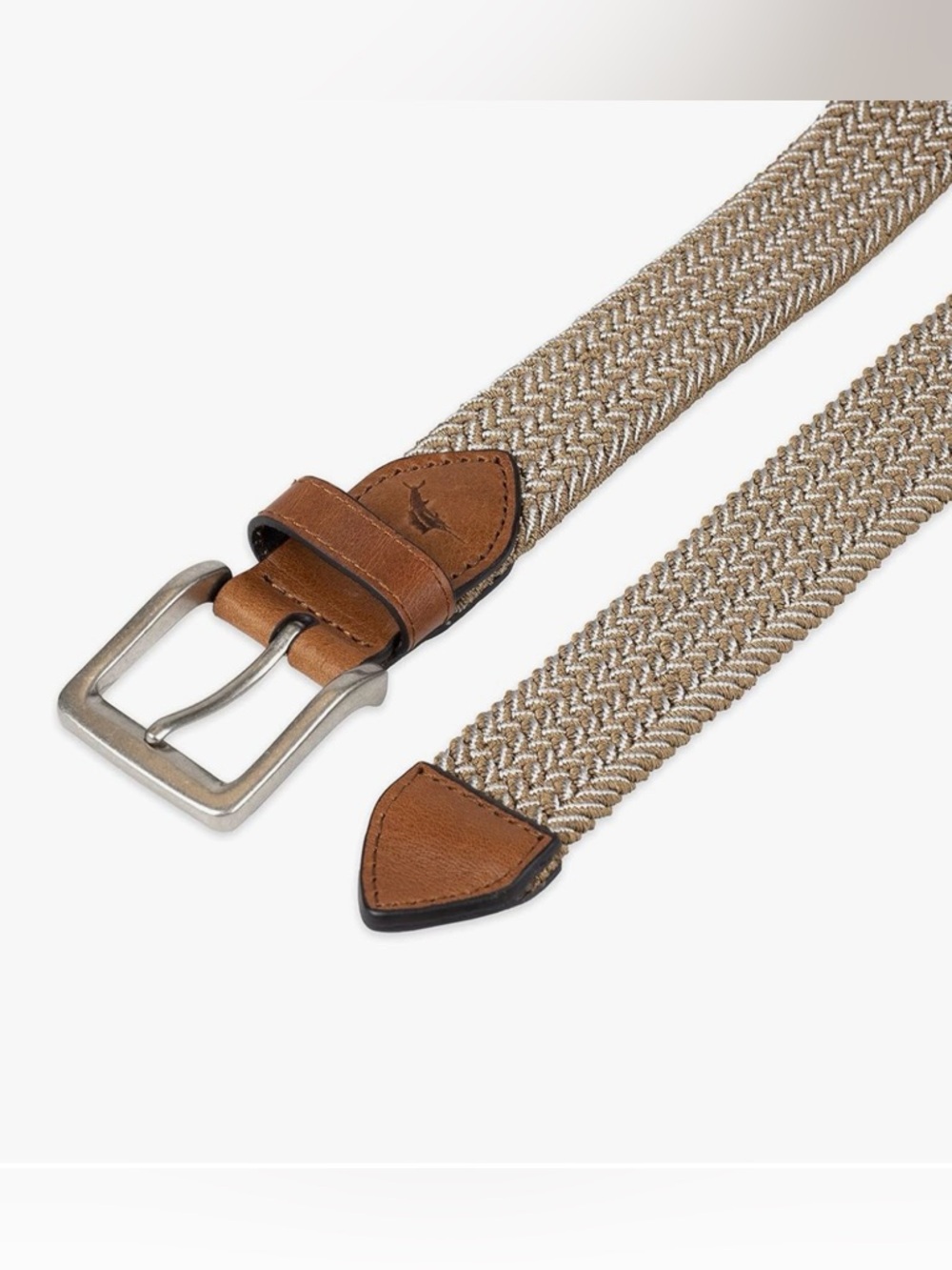 Tommy Bahama Men’s Two Toned Stretch Web Belt - Picture 3 of 5
